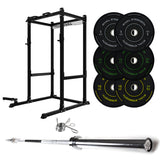 J-3 Series Power Rack with Weight Plate, Barbell and Bench Set