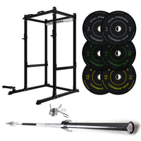 J-3 Series Power Rack with Weight Plate, Barbell and Bench Set