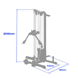 Rival Wall Mounted or Freestanding Adjustable Free Arm Functional Trainer Pulley System - 105KG Weight Stack