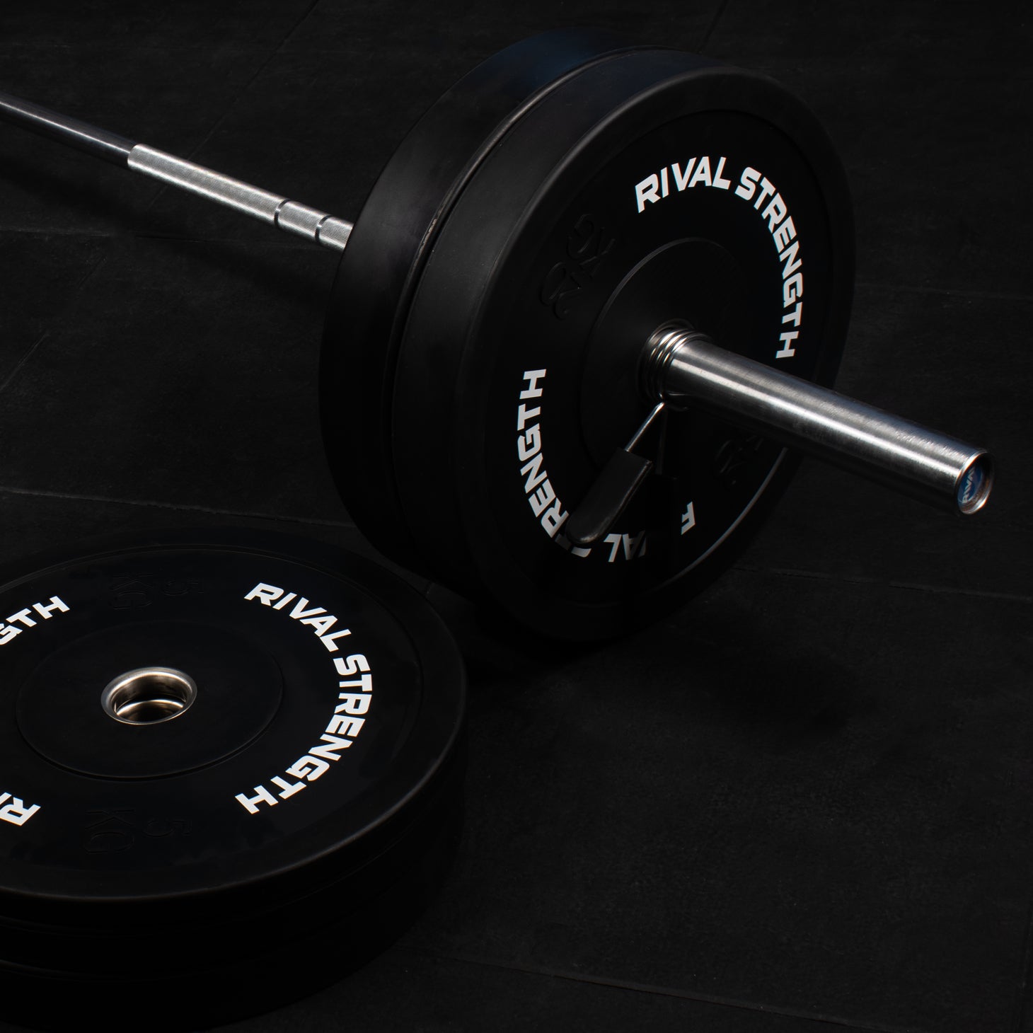 Rival Olympic Black Bumper Plate and Optional Barbell Sets