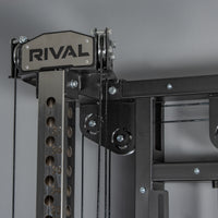 Rival S-Series Wall Mounted Slimline Adjustable Free Arm Functional Trainer Pulley System