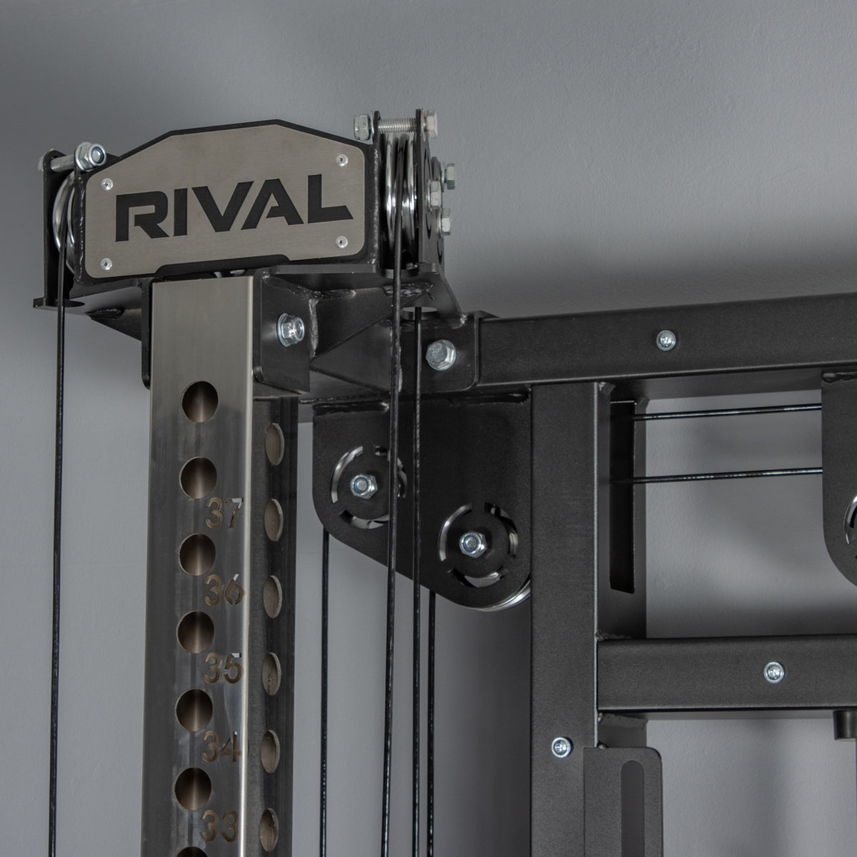 Rival S-Series Wall Mounted Slimline Adjustable Free Arm Functional Trainer Pulley System