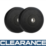 CLEARANCE | Monochrome Olympic Black Bumper Plates - 25KG Pair