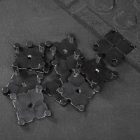 Rival Black Premium Interlocking Rubber Gym Floor Tiles with Connectors (1m x 1m) (20mm)