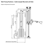 Rival S-Series Wall Mounted Slimline Adjustable Free Arm Functional Trainer Pulley System