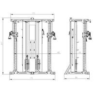 Rival S-Series Dual Adjustable Pulley Cable System - Dual 100KG Weight Stacks