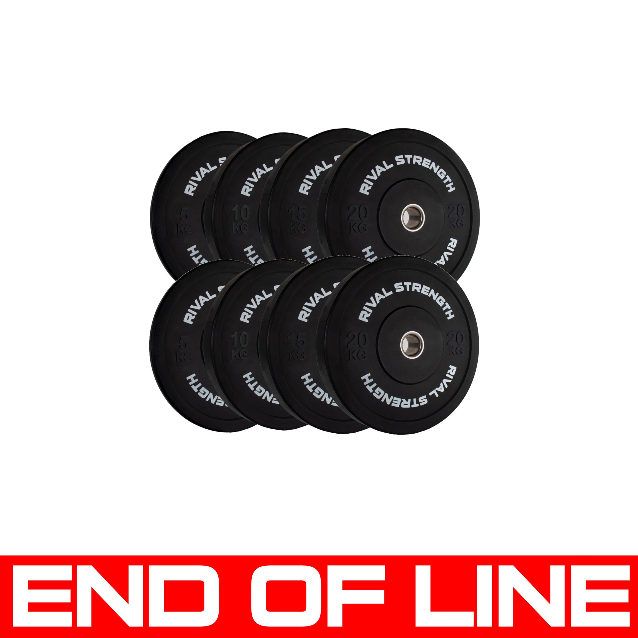 END OF LINE | Rival Olympic Black Bumper Plates