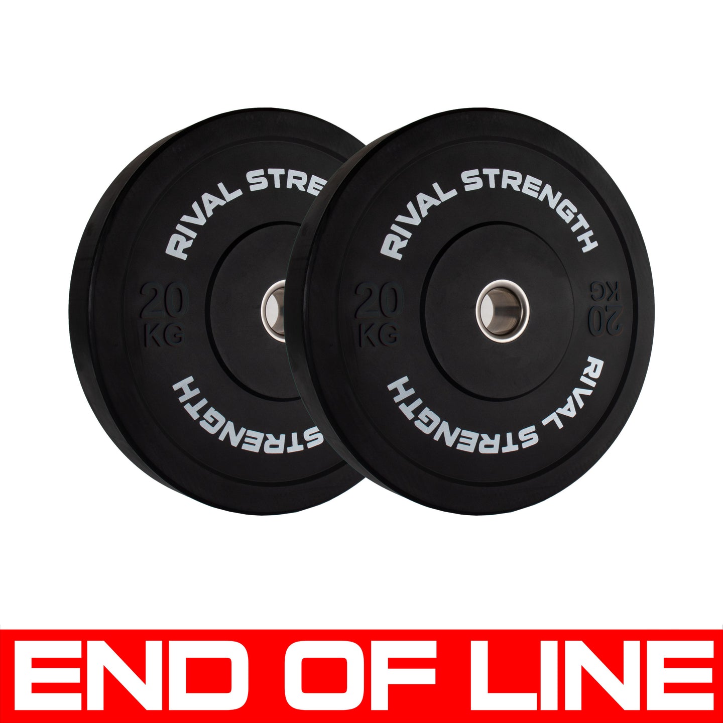 END OF LINE | Rival Olympic Black Bumper Plates (Pair and Singles)