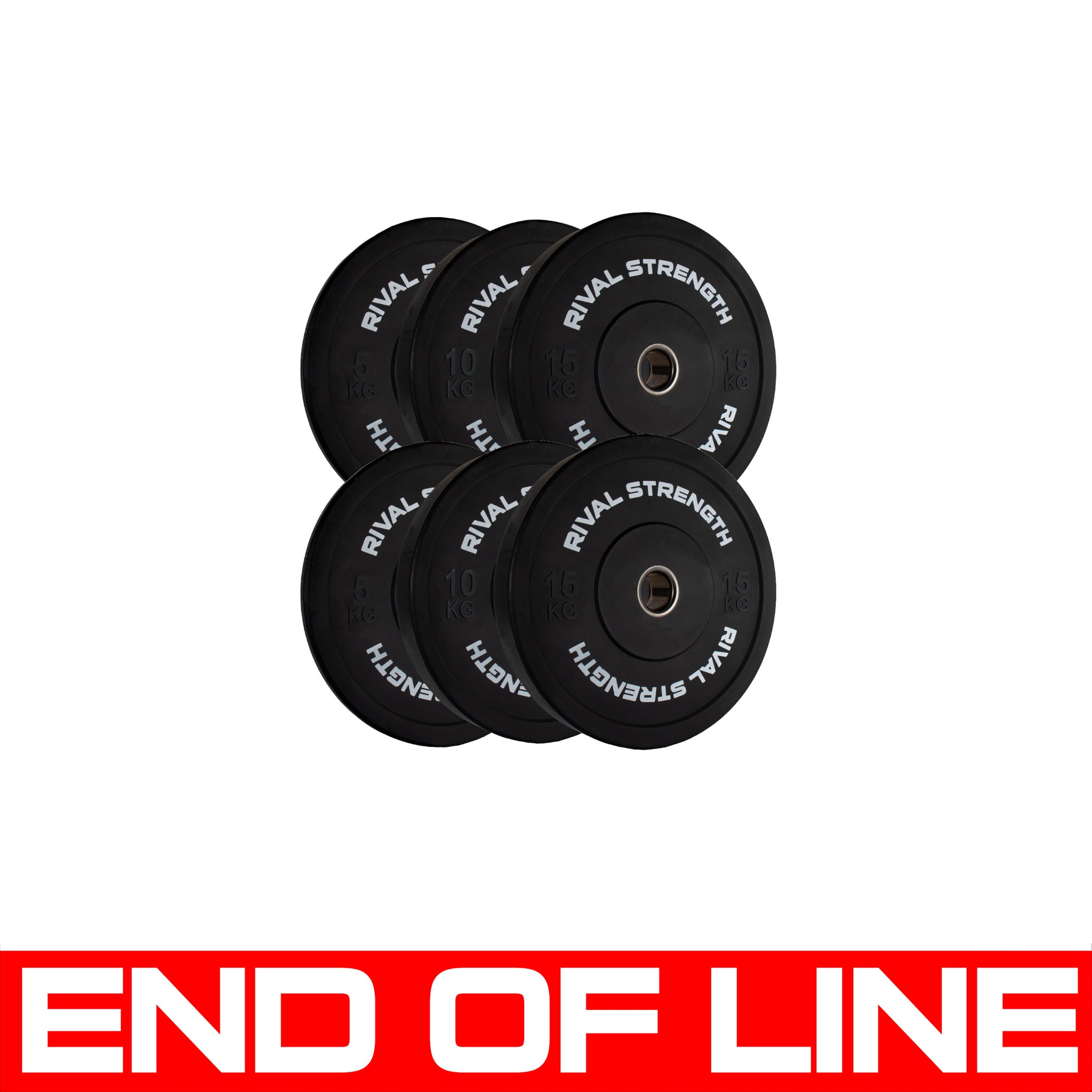 END OF LINE | Rival Olympic Black Bumper Plates