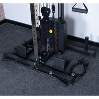 Rival Wall Mounted or Freestanding Adjustable Free Arm Functional Trainer Pulley System - 105KG Weight Stack