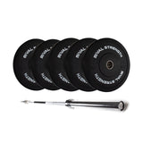 Rival Olympic Black Bumper Plate and Optional Barbell Sets