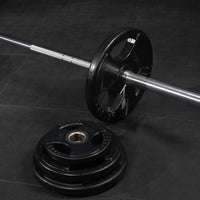 Olympic Rubber Tri-Grip Plate and Optional Barbell Sets