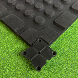 Rival Green Astro Turf Interlocking Rubber Gym Flooring with Connectors (1m x 1m) (22mm)