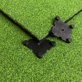 Rival Green Astro Turf Interlocking Rubber Gym Flooring with Connectors (1m x 1m) (22mm)