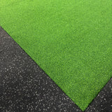 Rival Green Astro Turf Interlocking Rubber Gym Flooring with Connectors (1m x 1m) (22mm)