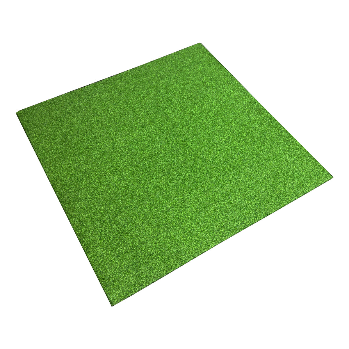 Rival Green Astro Turf Interlocking Rubber Gym Flooring with Connectors (1m x 1m) (22mm)