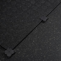 Grey Fleck SBR Interlocking Rubber Gym Floor Tiles with Connectors (1m x 1m) (20mm)