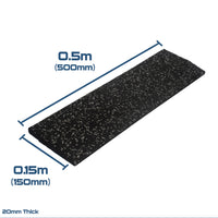 Rival Grey Fleck Premium Interlocking Rubber Gym Flooring with Connectors (1m x 1m) (20mm)