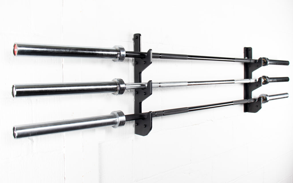 Wall-Mounted Horizontal 3 Bar Storage Rack – Rival Strength