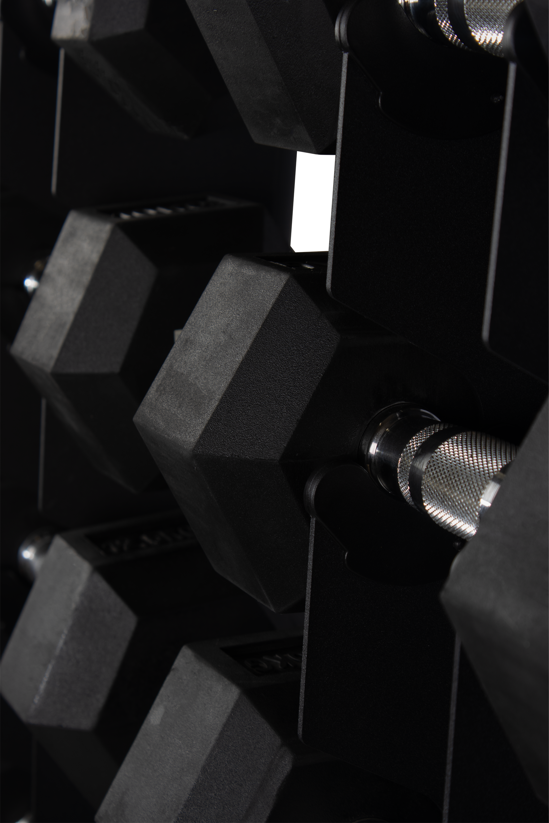 Rival Hex Dumbbell Sets With Vertical Storage Rack