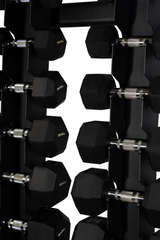 Rival Front-Facing 10 pair Commercial Vertical Hex Dumbbell Storage Rack
