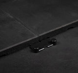Rival Black Premium Interlocking Rubber Gym Floor Tiles with Connectors (1m x 1m) (20mm)