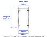 Rival J-2 Series Narrow Folding Wall Mount Rack (1m Wide)