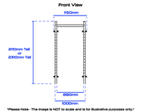 Rival J-2 Series Narrow Folding Wall Mount Rack (1m Wide)