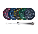 Rival Olympic Colour Splash Bumper Plate and Optional Barbell Sets