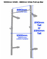 Rival J-2 Series Narrow Folding Wall Mount Rack (1m/920mm Wide)