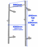 Rival J-2 Series Narrow Folding Wall Mount Rack (1m Wide)