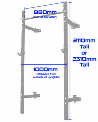 Rival J-2 Series Narrow Folding Wall Mount Rack (1m Wide)