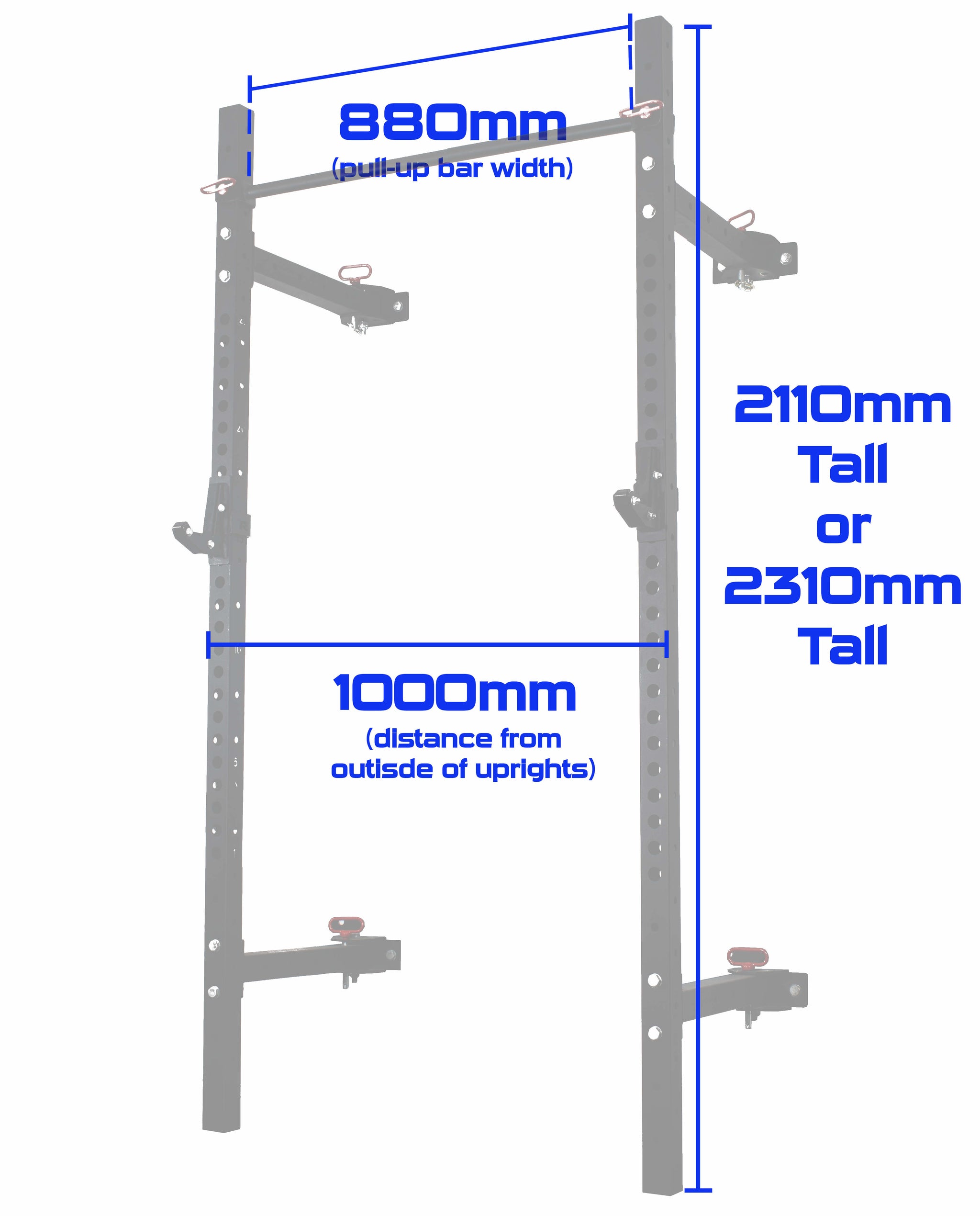 Rival J-2 Series Narrow Folding Wall Mount Rack (1m Wide)