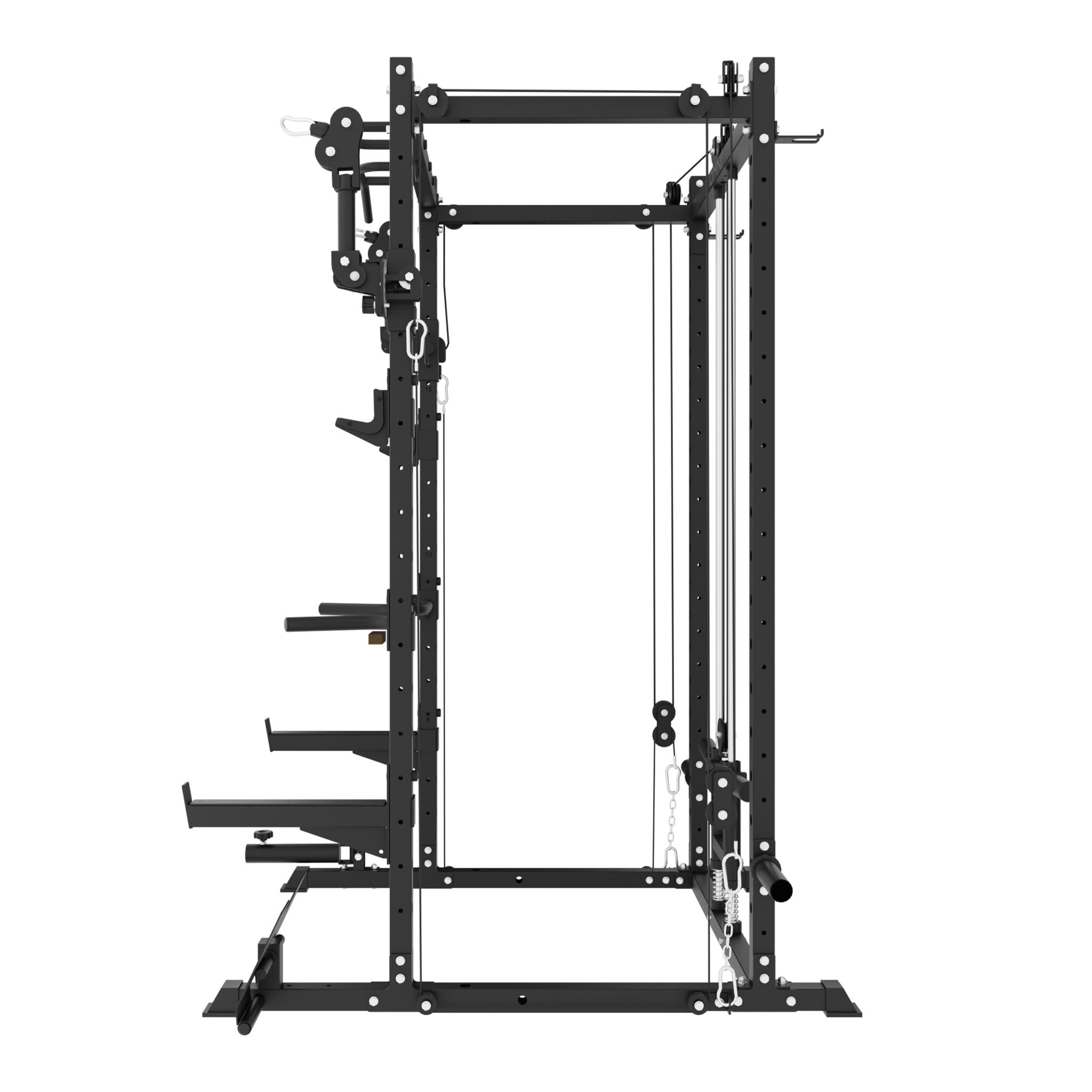 Rival Omni-Series Power Rack with Dual Free Arm Plate Loaded Pulley System