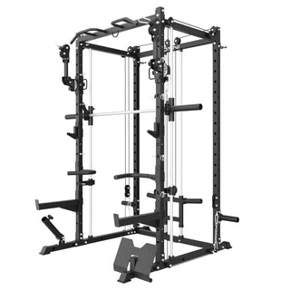 Rival Omni-Series Power Rack with Dual Free Arm Plate Loaded Pulley System