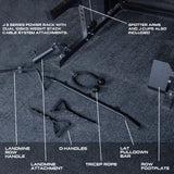 Dual 105KG Weight Stack Cable System Add-On for Rival J-3 Series Power Rack