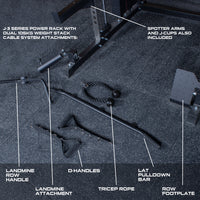 Dual 105KG Weight Stack Cable System Add-On for Rival J-3 Series Power Rack