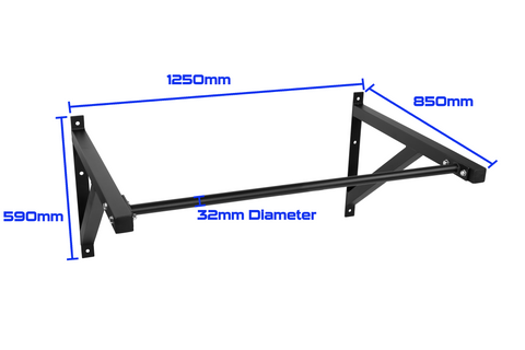 Wall-Mounted Straight Pull-Up Bar