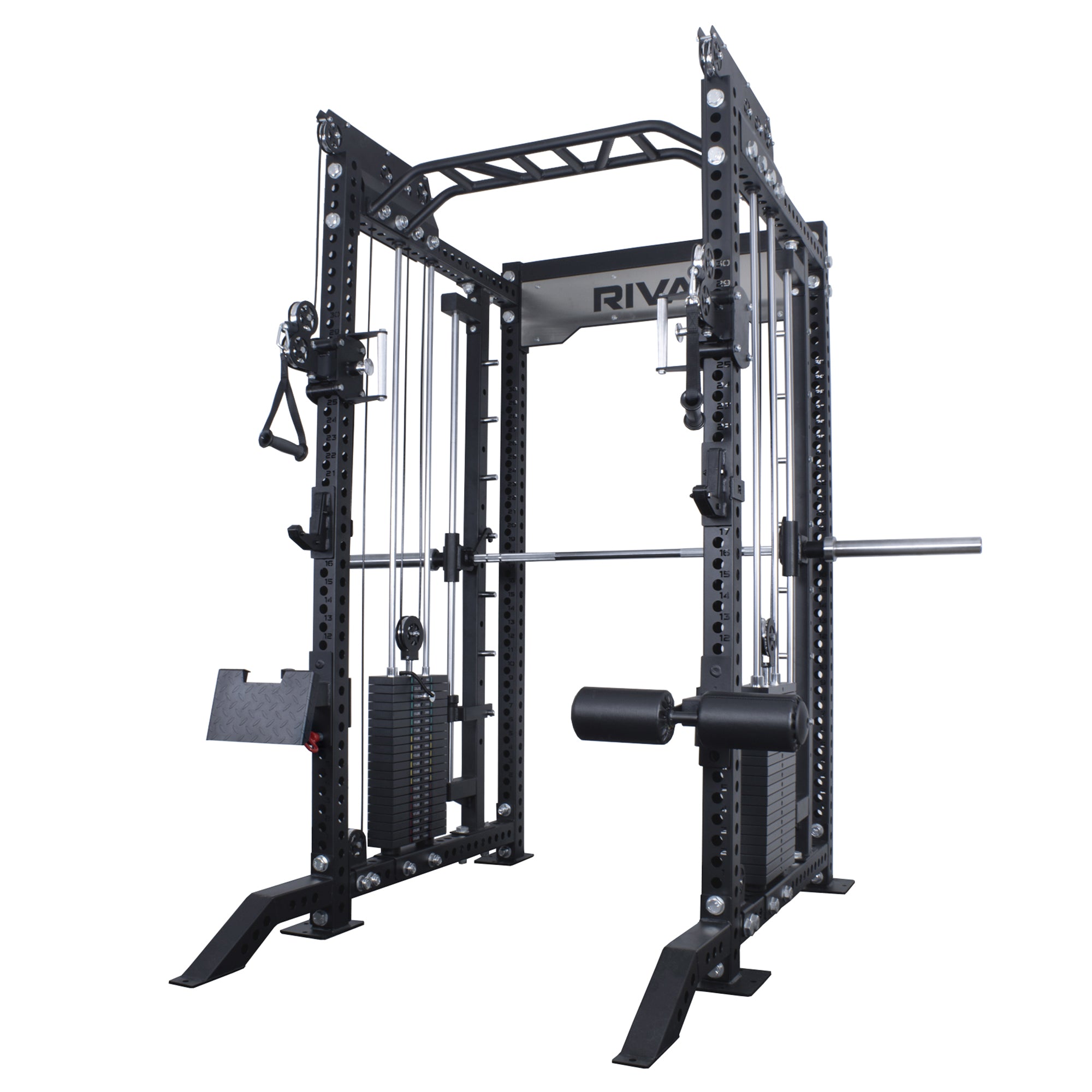Rival S-2 Series Power Rack With Dual Adjustable Pulley and Smith Machine