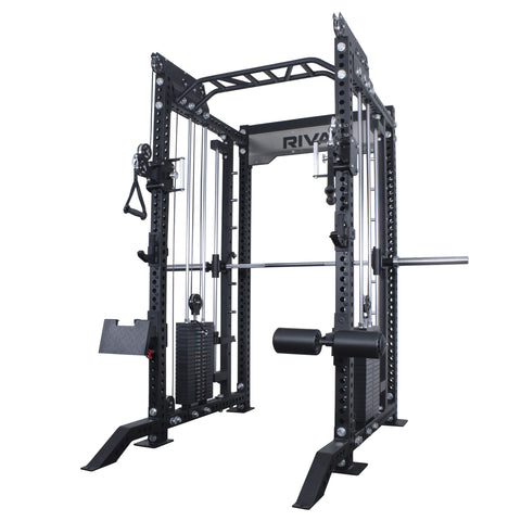 Rival S-2 Series Power Rack With Dual Adjustable Pulley and Smith Machine