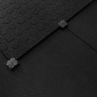 Black SBR Interlocking Rubber Gym Floor Tiles with Connectors (1m x 1m) (20mm)