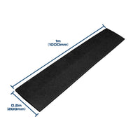 Black SBR Interlocking Rubber Gym Floor Tiles with Connectors (1m x 1m) (20mm)