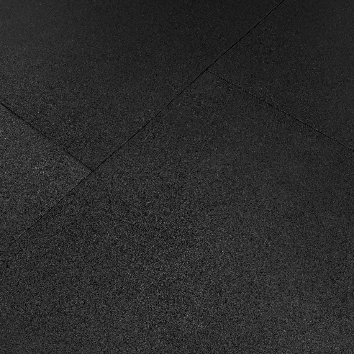 Black SBR Interlocking Rubber Gym Floor Tiles with Connectors (1m x 1m) (20mm)