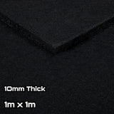 Black SBR Rubber Gym Floor Tiles (1m x 1m) (10mm)