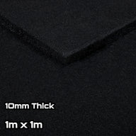 Black SBR Rubber Gym Floor Tiles (1m x 1m) (10mm)