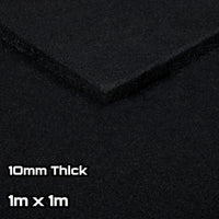 Black SBR Rubber Gym Floor Tiles (1m x 1m) (10mm)