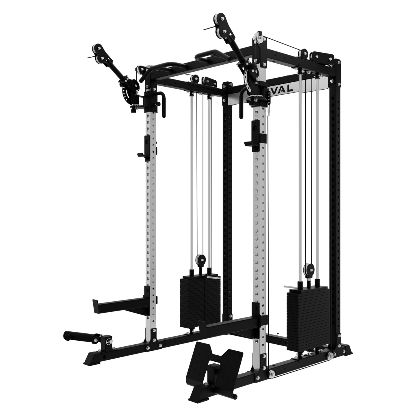 Rival J-3 Series Power Rack Dual 105KG Weight Stack Cable System Attachment