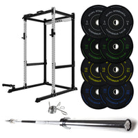 J-3 Series Power Rack with Weight Plate, Barbell and Bench Set
