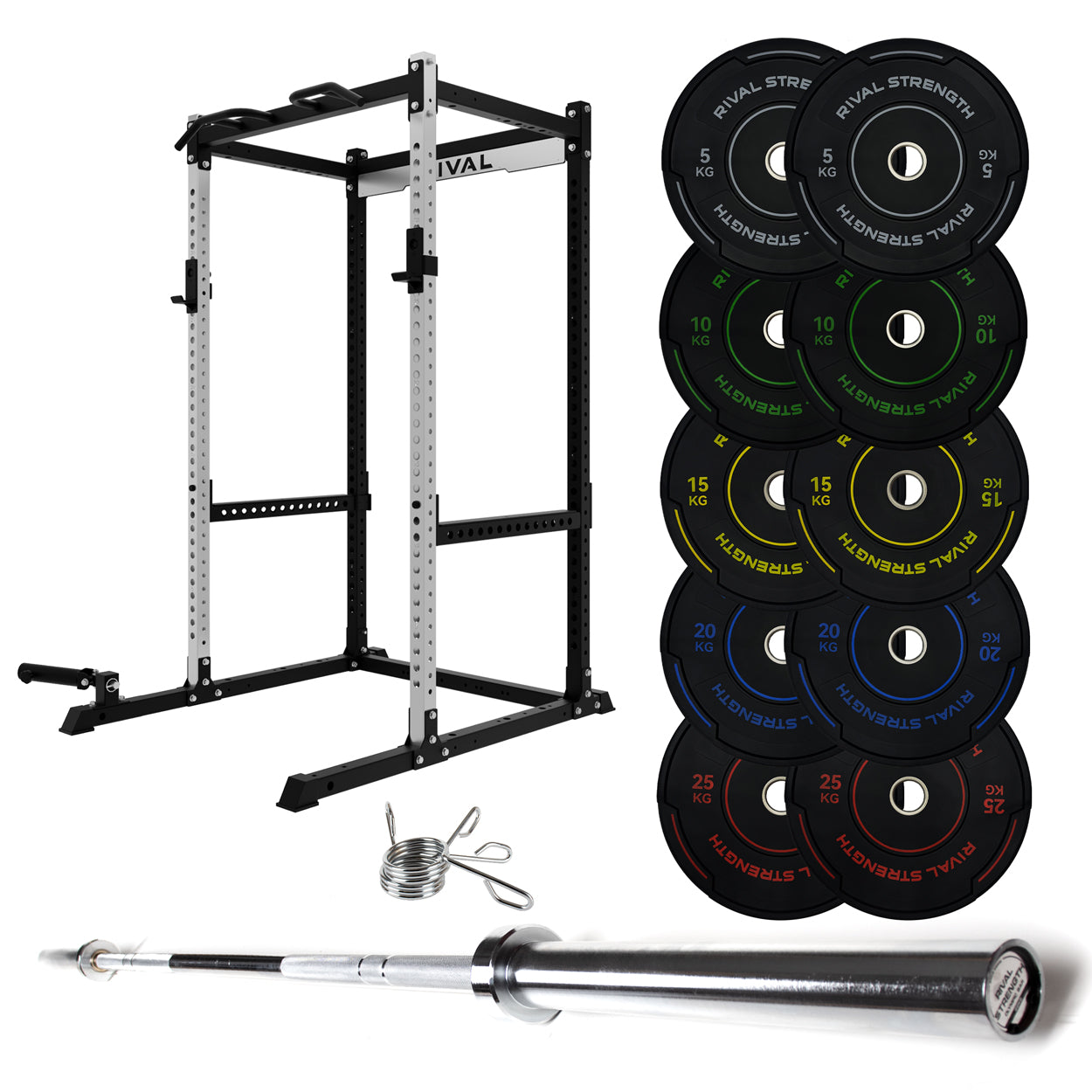 J-3 Series Power Rack with Weight Plate, Barbell and Bench Set