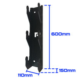 Rival Wall-Mounted Vertical Triple Dumbbell Storage Hangers